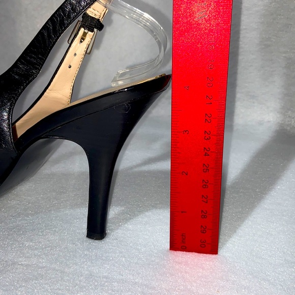 Nine West Leather Sling Back Heels. Size 10M. - Picture 6 of 8